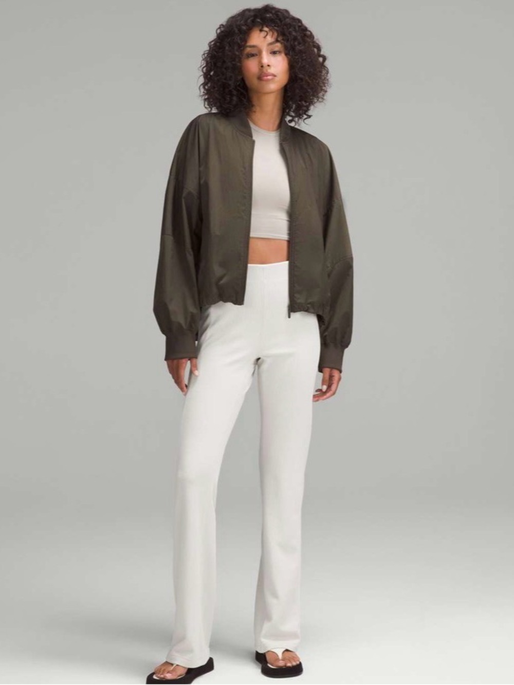 NWT Lululemon Ribbed Softstreme Flared Pant Bone Size 4 High Rise - Picture 4 of 9